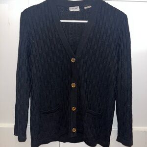 Celine Dark Black Cardigan